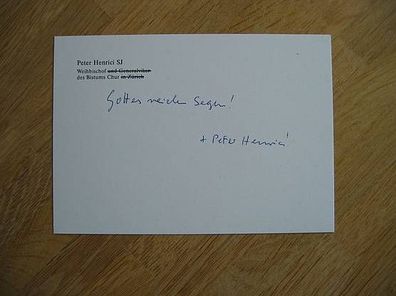 Weihbischof von Chur Prof. Dr. Peter Henrici - handsigniertes Autogramm!!!