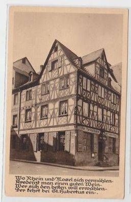 46322 Ak Koblenz Weinhaus "Zum Hubertus" um 1930