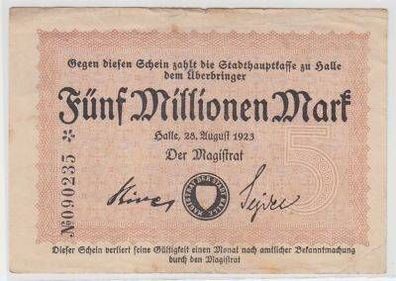 Banknote Inflation 5 Millionen Mark Halle a.d.S. 1923
