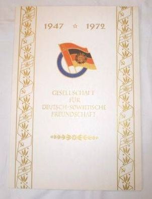 DDR Schmuckblatt Gesellschaft für DSF 1972