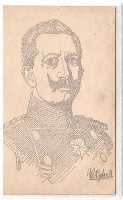 45947 Kunstschrift Ak Kaiser Wilhelm II um 1915