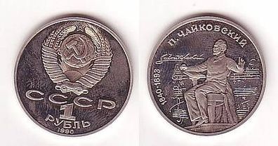 1 Rubel Münze Sowjetunion 1990 Tschaikowski 1840-1893
