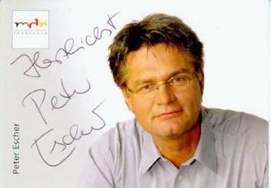 Peter Escher (MDR) - pers. signierte Autogrammkarte
