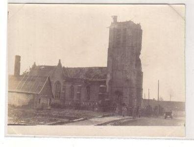 26624 Foto zerschossene Kirche in Orchies France 1916
