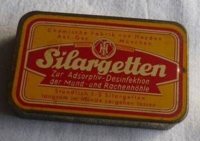 Reklame Blechdose Silargetten München um 1930