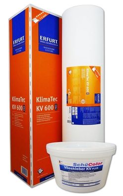 Erfurt KlimaTec KV 600 Pro 15x1m Thermovlies 4 mm Innendämmung + 8kg Vlieskleber