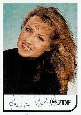 Anja Charlet - persönlich sig. Autogrammkarte