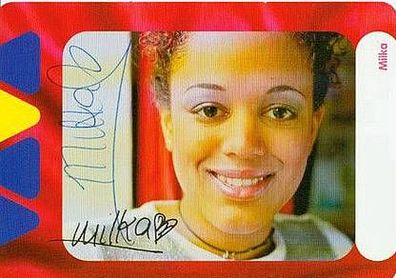 Milka - persönlich sig. Autogrammkarte