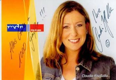 Claudia Knoßalla - persönlich sig. Autogrammkarte