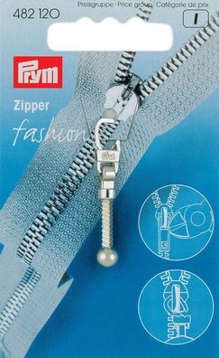 Fashion-Zipper Keulen silberfarbig