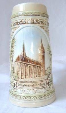 großer Sitzendorfer Porzellan Krug Wittenberg um 1930
