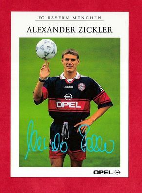 Alexander Zickler (Fußballer- FC Bayern München) - Autogrammkarte