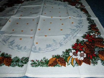 Tischdecke mit Weihnachstmotiv-62 x 62cm