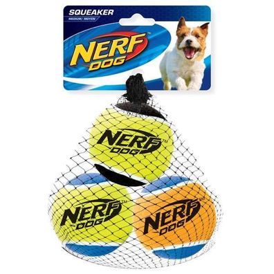 NERF DOG Tennisball mit Quietscher M / 3er Set