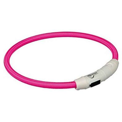 Trixie Flash Leuchtring USB Pink L-XL