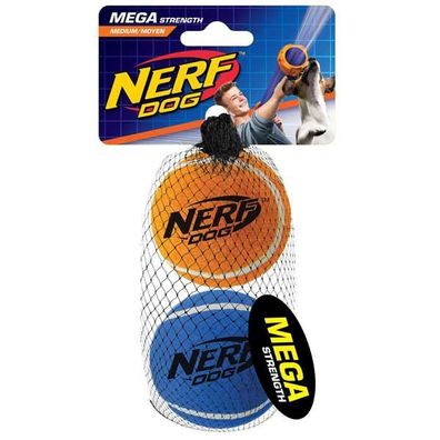 NERF Dog Squeak Tennis Balls megastark 6,4 cm / 2 Stück