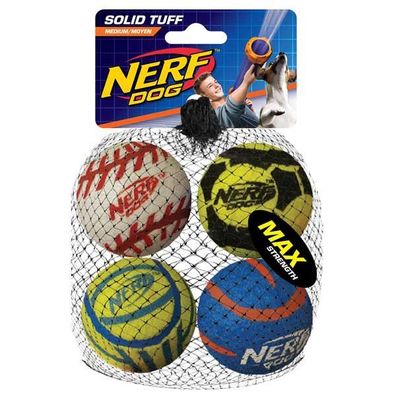 NERF Dog Squeak Tennis Balls megastark 6,4 cm / 4 Stück