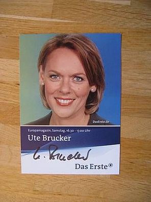 SWR Fernsehmoderatorin Ute Brucker - handsigniertes Autogramm!!!