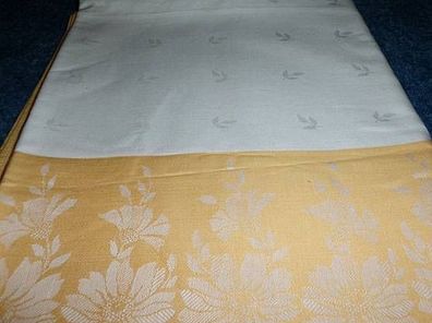 Tischdecke / Tafeltuch-Damast-103x160cm-Rand gelb