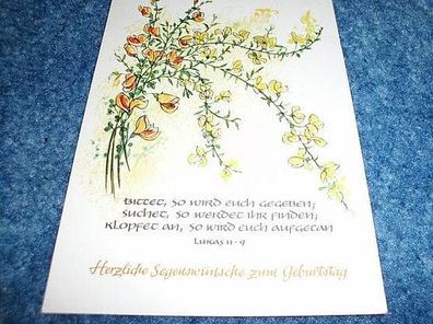 3016 / Postkarte-Herzliche Segenswünsche Zum Geburtstag