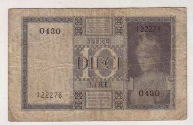 Banknote 10 Lire 1939 Italien