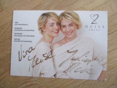 Meise Zwillinge twins - Models Nina & Julia - handsignierte Autogramme!!!
