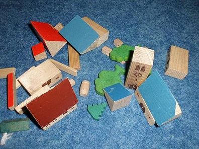 Spielzeug aus Holz-Häuser, Kirche, Bäume-Erzgebirge