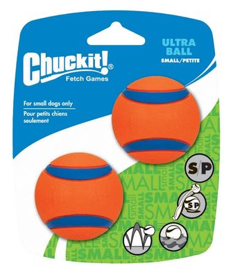Chuckit!-Ultra-Ball S (ø 5 cm) / Inhalt: 2 Bälle / 2er Pack