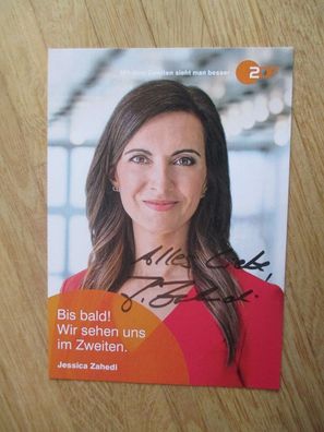 ZDF Fernsehmoderatorin Jessica Zahedi - handsigniertes Autogramm!!!