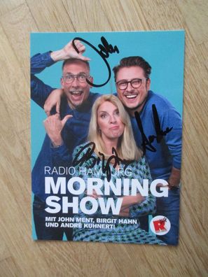 Radio Hamburg - Birgit Hahn, John Ment & André Kuhnert - handsignierte Autogramme!!!