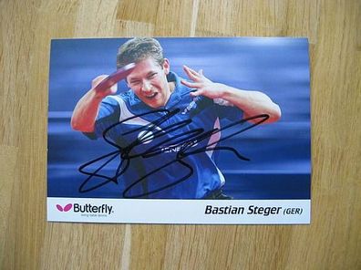 Tischtennis Star Bastian Steger - handsign. Autogramm!!