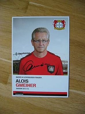 Bayer Leverkusen Saison 11/12 Alois Gmeiner Autogramm