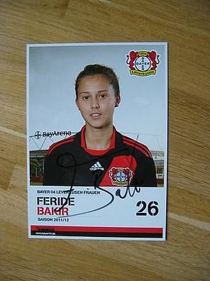 Bayer Leverkusen Saison 11/12 Feride Bakir Autogramm