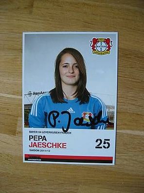 Bayer Leverkusen Saison 11/12 Pepa Jaeschke Autogramm