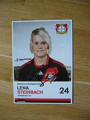 Bayer Leverkusen Saison 11/12 Lena Steinbach Autogramm