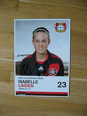 Bayer Leverkusen Saison 11/12 Isabelle Linden Autogramm