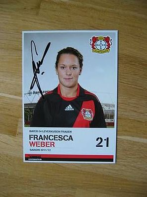 Bayer Leverkusen Saison 11/12 Francesca Weber Autogramm