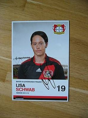 Bayer Leverkusen Saison 11/12 Lisa Schwab Autogramm