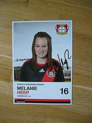 Bayer Leverkusen Saison 11/12 Melanie Heep Autogramm