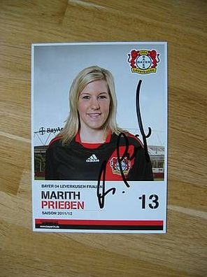 Bayer Leverkusen Saison 11/12 Marith Prießen Autogramm