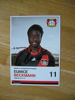 Bayer Leverkusen Saison 11/12 Eunice Beckmann Autogramm