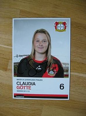 Bayer Leverkusen Saison 11/12 Claudia Götte Autogramm