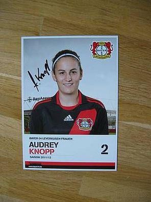 Bayer Leverkusen Saison 11/12 Audrey Knopp Autogramm