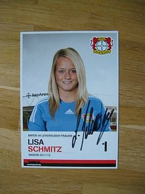 Bayer Leverkusen Saison 11/12 Lisa Schmitz Autogramm