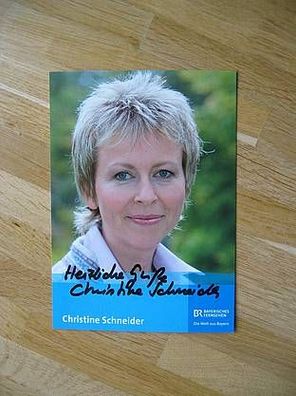 BR Fernsehmoderatorin Christine Schneider - Autogramm!!