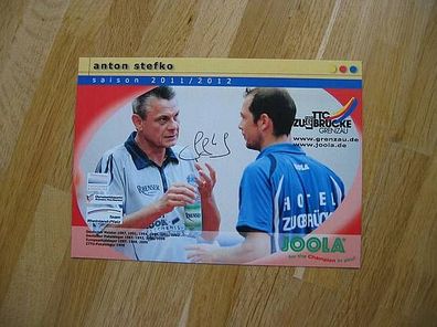 Tischtennis Bundesliga Grenzau Anton Stefko Autogramm