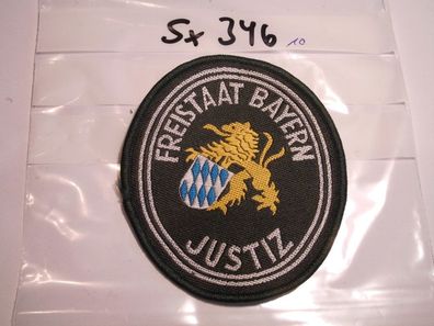 Polizei Armabzeichen Bayern Freistaat Justiz Oval auf grün gewebt (sx346)