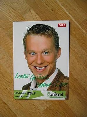 ORF Fernsehmoderator Marvin Wolf - handsigniertes Autogramm!!!