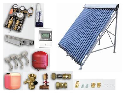 Heatpipe Vakuum Röhrenkollektor Solaranlage Sunpower SPA20-5 Solar Sonnenenergie