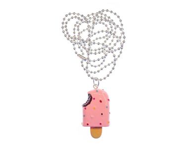 Miniblings EIS am Stiel Eiscreme mit Biss 80cm Halskette Stieleis Sommer rosa Mädchen